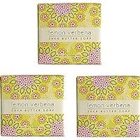 Greenwich Bay Cleansing Spa Soap, Shea Butter, and Cocoa Butter. Blended with Loofah and Apricot Seed, No Parabens, No Sulfates 6.35 Ounce (3 Pack) (Lemon Verbena)
