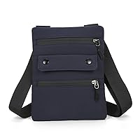 Oichy Messenger Bag for Men Small Crossbody Bags Lightweight Shoulder Handbag Water Resistant Satchel Bag for Work (Blue)