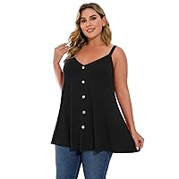 LARACE Plus Size Tank Tops for Womens V Neck T Shirts Casual Sleeveless Tops and Blouses Cute Clothes Loose Fit Tunics