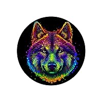Colorful Wolf Edible Cake Topper- 8