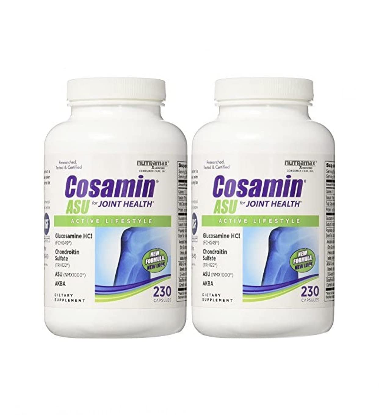 Cosamin ASU Joint Health Active Lifestyle Glucosamine HCl Chondroitin Sulfate AKBA 230 capsules (2... by Cosamin DS
