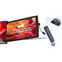 Mobile Pixels Monitor with Desk Mat, 12.5 Inch Full HD IPS USB A/Type-C USB Powered On-The-Go(1 Monitor Plus Kickstand and 1* Desk Mat)