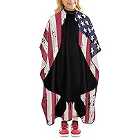 Patriotic F-22 Raptor Fighter Jet American Flag Printed Barber Cape Hair Cutting Apron Professional Salon Haircut Capes for Men Women