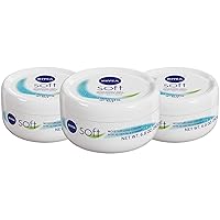 Soft, Refreshingly Soft Moisturizing Cream, 3 Pack of 6.8 Oz Jars