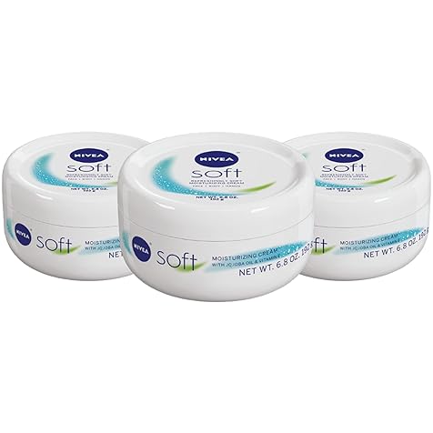 Soft, Refreshingly Soft Moisturizing Cream, 3 Pack of 6.8 Oz Jars