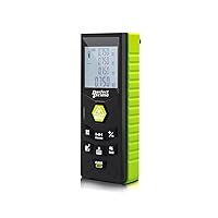 RF0350, Laser Distance Digital Range Finder Meter Diastimeter Measuring Device with Clip/Level Bubble 164ft, Pythagorean mode/Volume/Area calculation, LCD Backlight/IP54 Water/Dust Proof