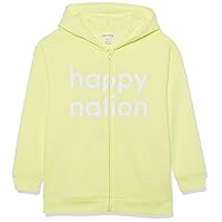 Happy Nation Girls Relaxed Fleece Full Zip Hoodie Sweatshirt