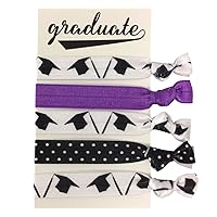 Graduation Accessories, Graduation Hair Ties, Graduation Gift for Girls, No Crease Graduate Cap Elastics Set, Gift for Graduation (7 Colors)
