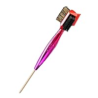 RED by Kiss 4-In-1 360 Edge Brush Teasing Comb Pin Tail Edge Control Hair Styling Brush with 100% Boar Bristles for Women Thick Curly Hair (Pin Tail)