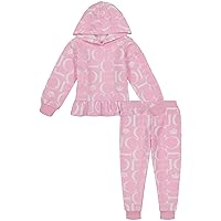 Juicy Couture baby-girls 2 Piece Fleece Hooded Jog Set