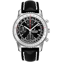 Breitling Navitimer 1 Chronograph 41 Steel Men's Watch on Black Leather Strap A13324121B1X1