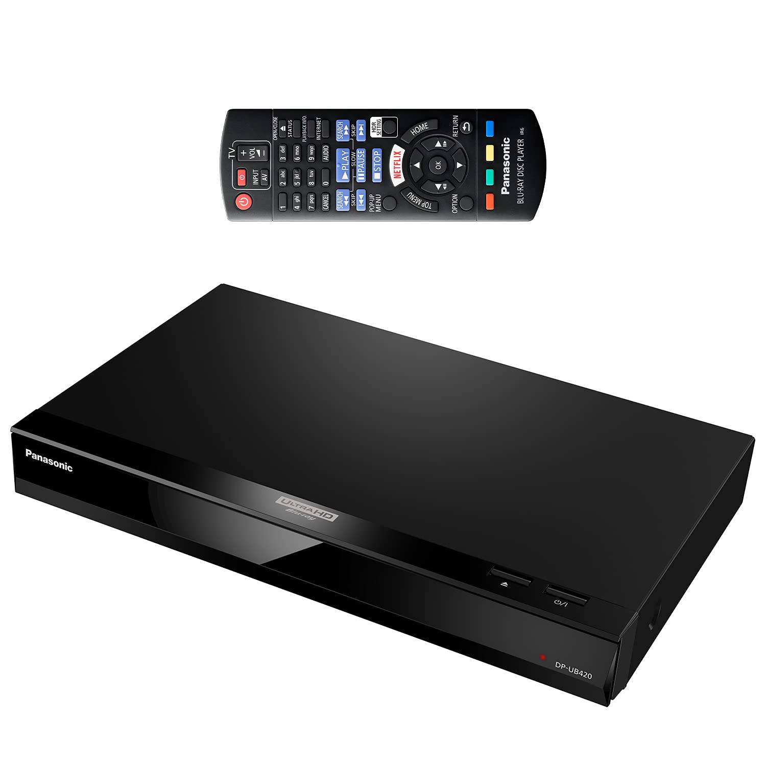 Panasonic Streaming 4K Blu Ray Player, Ultra HD Premium Video Playback with Hi-Res Audio, Voice Assist - DP-UB420-K (Black)