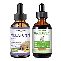 DOD Melatonin Drops & Natrual Yeast Infection Treatment | Support Falling Sleep, Anxiety & Stress, Yeast Infection | All Natrual Ingredients | 2 Pack, Bacon Flavor