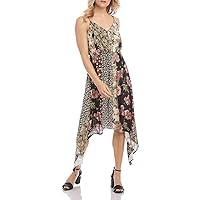 Karen Kane Womens Mixed-Print Cami Slip Dress