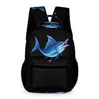 Swordfish Marlin Sailfish Backpack Adjustable Strap Daypack Lightweight Laptop Backpack Travel Business Bag for Women Men