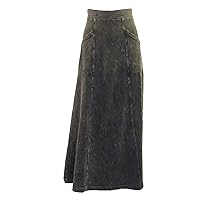 Hard Tail Women's Long Skirt with Angled Front Pockets (Style: RAC-18)