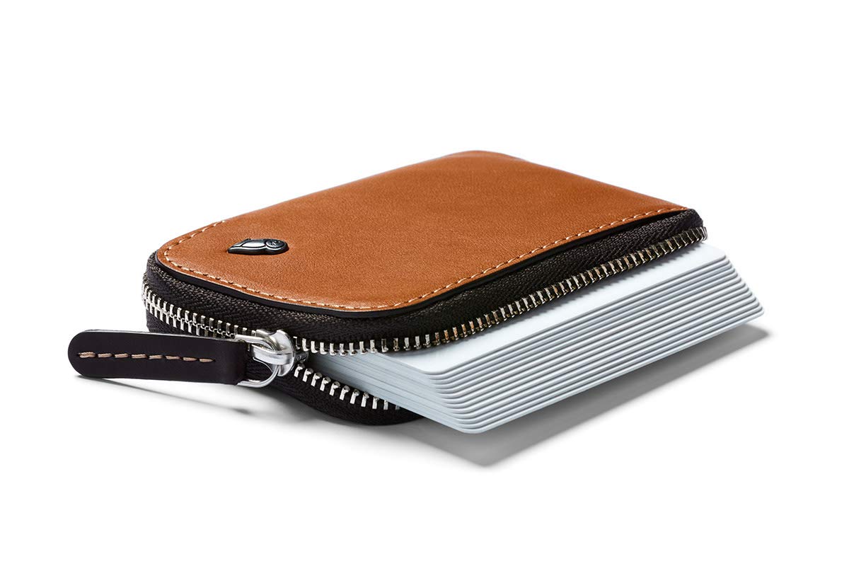 Bellroy Card Pocket (Small Leather Zipper Card Holder Wallet, Holds 4-15 Cards, Coin Pouch, Folded Note Storage)