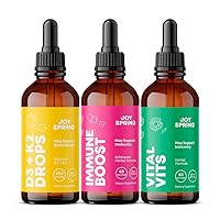 Vital Vits, Immune Boost & Vitamin D3 Supplement Set - Natural Daily Herbal Drops - Fill in Dietary Gaps - Back to School Bundle - Help Protect Your Child's Health - Comes in a Convenient L
