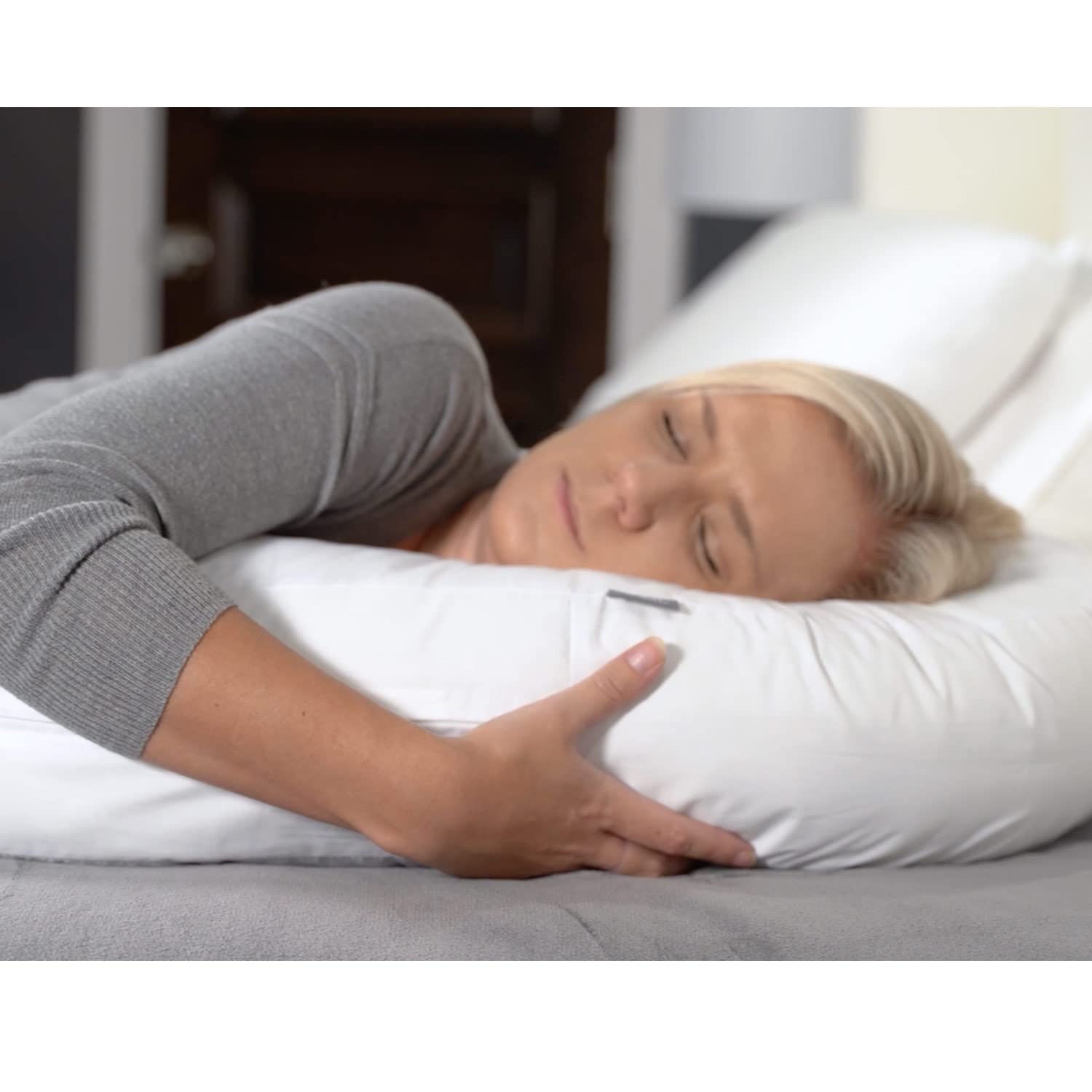 DMI Side Sleeper Pillow and Body Pillow, Pregnancy Pillow with Contoured Support for Neck, Back, Hip, Joint Pain and Sciatica Relief with Removable Washable Cover, Firm, Full Body Pillow