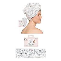 Kitsch Microfiber Hair Towel and Makeup Headband Bunde with Discount