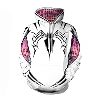 Gwen Spider Unisex Adult Hooded Sweatshirt Cosplay Clothing White
