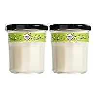 Mrs. Meyer's Clean Day Scented Soy Candle, Large Glass, Lemon Verbena, 7.2 oz, 2 ct