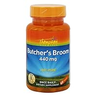 Thompson Butcher's Broom, Veg Cap (Btl-Plastic) 440mg 60ct