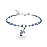 inSCINTILLE Children's Bracelet with Waxed Wire and 925 Sterling Silver Charm Bracelet for Boys and Girls with Gift Box
