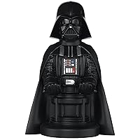 Exquisite Gaming: Star Wars: Darth Vader - Original Mobile Phone & Gaming Controller Holder, Device Stand, Cable Guys, Licensed Figure (Multi-colored)