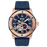 Bulova Men's Marine Star Automatic Blue Dial Watch 98A227