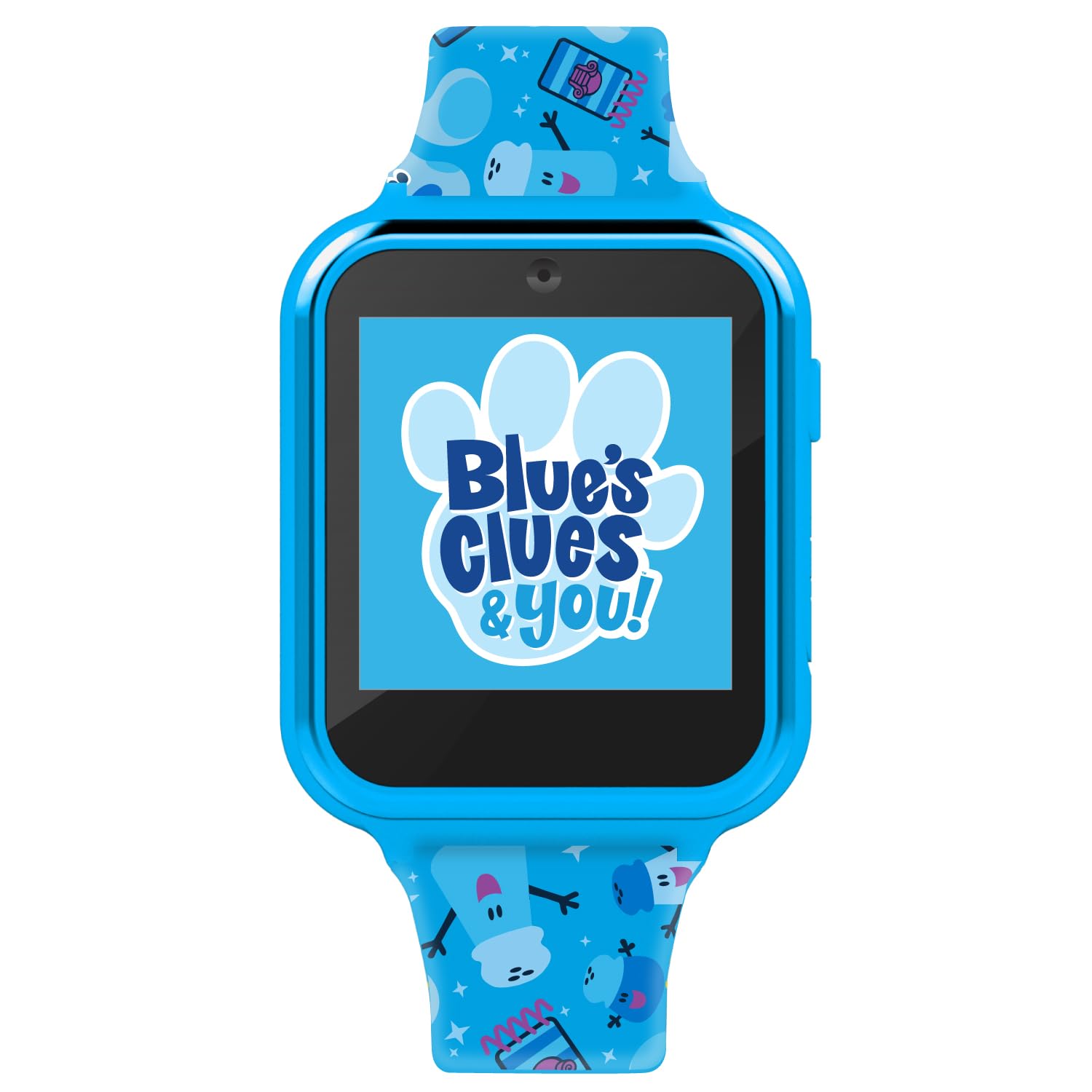 Accutime Blues Clues Kids Blue Educational Learning Touchscreen Smart Watch Toy for Boys, Girls, Toddlers - Selfie Cam, Learning Games, Alarm, Calculator, Pedometer & More (Model:BLU4016AZ)