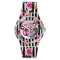 Swatch Rose Explosion Unisex Quartz Watch 41 mm, Pink, Strip