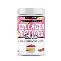 Musclesport Collagen Peptides - Hydrolyzed Grass Fed Collagen Powder Supplement - Promotes Healthy Hair, Skin, Nails, Joints - 30 Serving (Strawberry Shortcake)