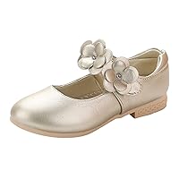 Child Us Children Shoes White Leather Shoes Bowknot Girls Princess Shoes Single Shoes Performance Toddler Walking Shoes