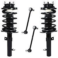 Detroit Axle - Front 4pc Struts Kit for Ford Focus 2006 2007, 2 Struts & Coil Spring 2 Stabilizer Sway Bar Links Replacement Suspension