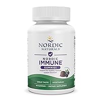Nordic Naturals Immune Gummies, Elderberry, 40 Immune Support Gummies, Chewable Vitamins for Daily Immune Support, Non-GMO, Vegetarian, 20 Servings