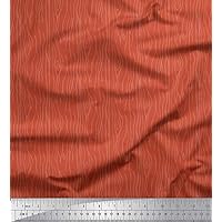 Soimoi Cotton Voile Orange Fabric - by The Yard - 42 Inch Wide - Wood Grain Texture Material - Rustic and Natural Patterns for Home Goods Printed Fabric