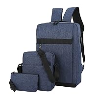Dog Gear Men Backpack Three Piece Solid Color Outdoor Bag Computer Business Bag Shoulder Water Proof Casual