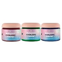 Semi Permanent Hair Color - Emerald Green, Ruby Red, & Sapphire Blue | Color Depositing Conditioner, Temporary Hair Dye, Safe | 6 oz each