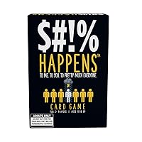 Games Adults Play $#!% Happens - The Rank Unfortunate Situations on The Misery Index Adult Card Game, Black, 5