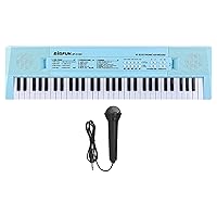 Harilla Electric Piano Keyboard Digital Music Piano Keyboard 61 Keys Christmas Gifts Musical Electronic Organ for Teaching Party Blue