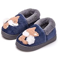 Toddler Boys Girls Slippers Fluffy Little Kids House Slippers Warm Fur Cute Animal Home Slipper