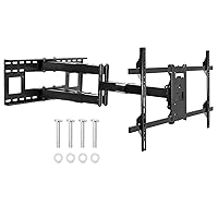 Mount-It! Long Extension TV Mount, Dual Arm Full Motion Wall Bracket with 36 inch Extended Articulating Arm, Fits 42-80 Inches Screen Bundled with M8 Screws for Samsung TV [M8 x 45mm, Pitch 1.25mm]