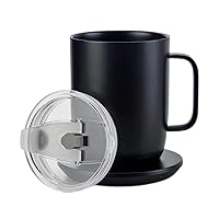 2pcs Coffee Mug Lids for 14 oz ER Temperature Control Smart Mug 2, No Spill and Insulation Lid with Sealing Silicone Ring (14oz, White)