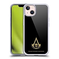 Head Case Designs Officially Licensed Assassin's Creed Gold Black Flag Logos Soft Gel Case Compatible with Apple iPhone 13 and Compatible with MagSafe Accessories