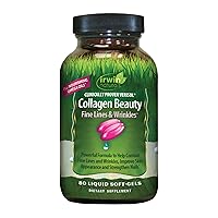 Irwin Naturals Collagen Beauty - 80 Liquid Softgels - Helps Combat Fine Lines & Wrinkles, Improves Skin Appearance & Strengthens Nails - 13 Total Servings