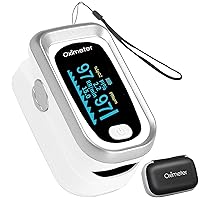 Pulse Oximeter Fingertip, Heart Rate Monitor with Large LED Screen, Oxygen Saturation Meter for Adults with Carrying Bag and Lanyard, Accurate Fast Reading [Sports & Aviation Use Only]
