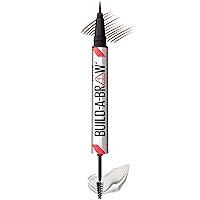 Maybelline Build-A-Brow 2-in-1 Brow Pen and Sealing Brow Gel, Eyebrow Makeup for Real-Looking, Fuller Eyebrows, Medium Brown, 1 Count