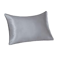 Tim & Tina 100% Pure Mulberry Luxury Silk Pillowcase,Good for Skin and Hair,Silvery Grey