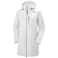 Helly Hansen Women's Long Belfast Lightweight Waterproof Windproof Breathable Raincoat Jacket with Hood
